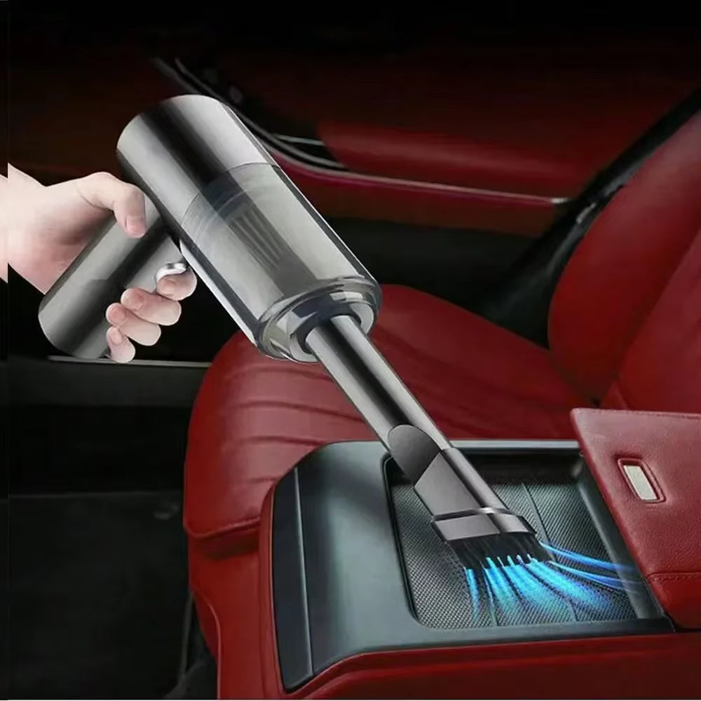 Car Vacuum Cleaner, Wireless Charging, Dual-Purpose Suction and Blowing, Small Mini Handheld, High Power for Car Interior
