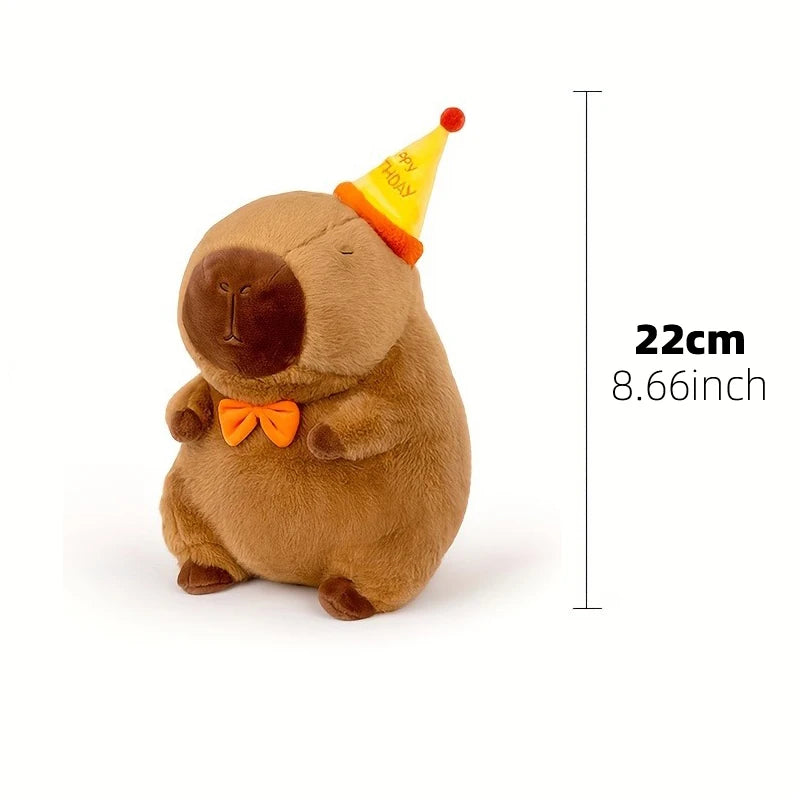 23cm soft, fluffy, and kawaii capybara plush, perfect for giving as a gift for Christmas, Thanksgiving, and Children's Day.