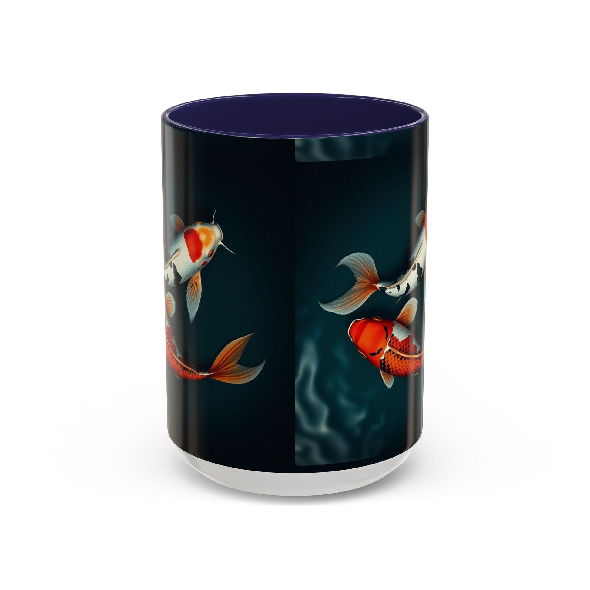 Koi Fish Accent Coffee Mug, Artistic Drinkware, Tea Lover Gift, Unique Home Decor, Birthday Present, Zen Coffee Cup