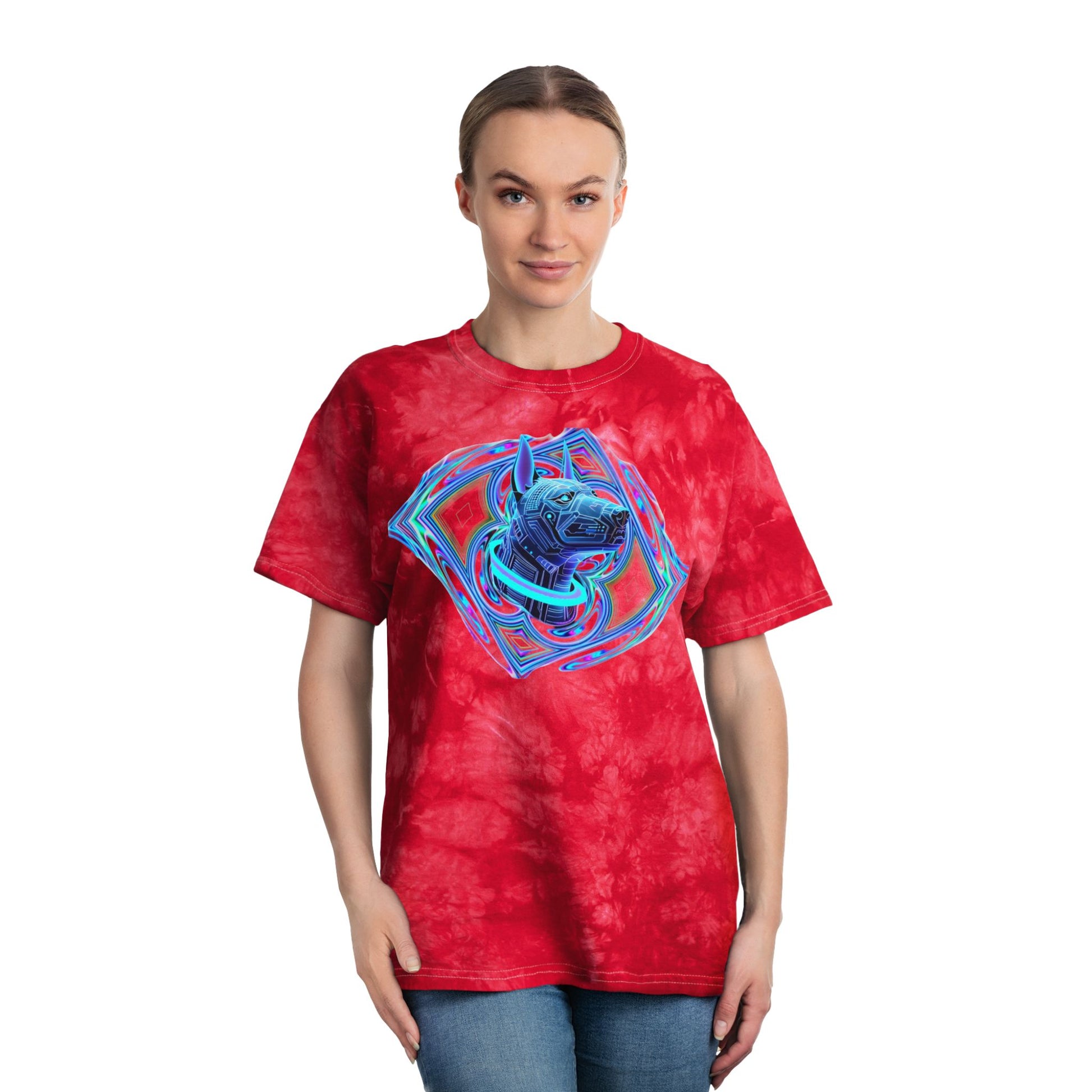 Crystal Tie-Dye Tee, Vibrant Shirt, Unisex Casual Wear, Summer Fashion, Festival Outfit, Gift for Friends, Colorful Top