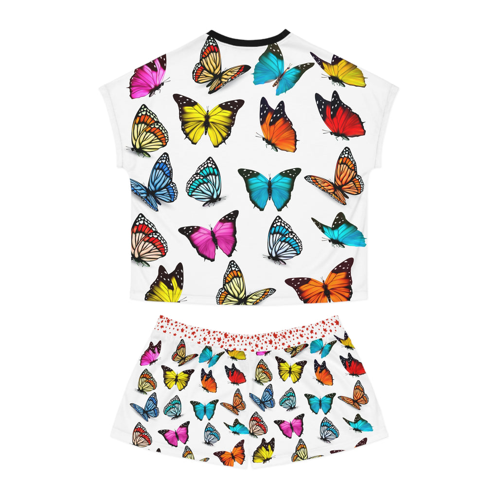 Butterfly Bliss Women's Short Pajama Set, Sleepwear, Relaxation Loungewear, Summer Nights Set, Cozy Gift for Her