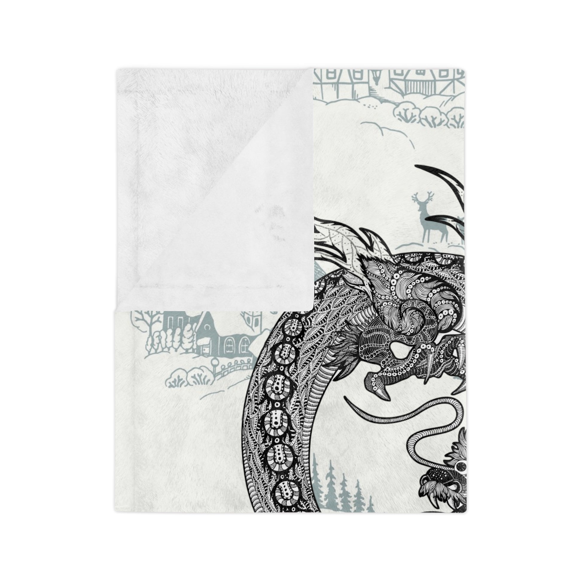 Dragon Print Velveteen Microfiber Blanket - Cozy Throw for Home Decor, Gift for Dragon Lovers, Soft Blanket for All Seasons, Perfect [...]