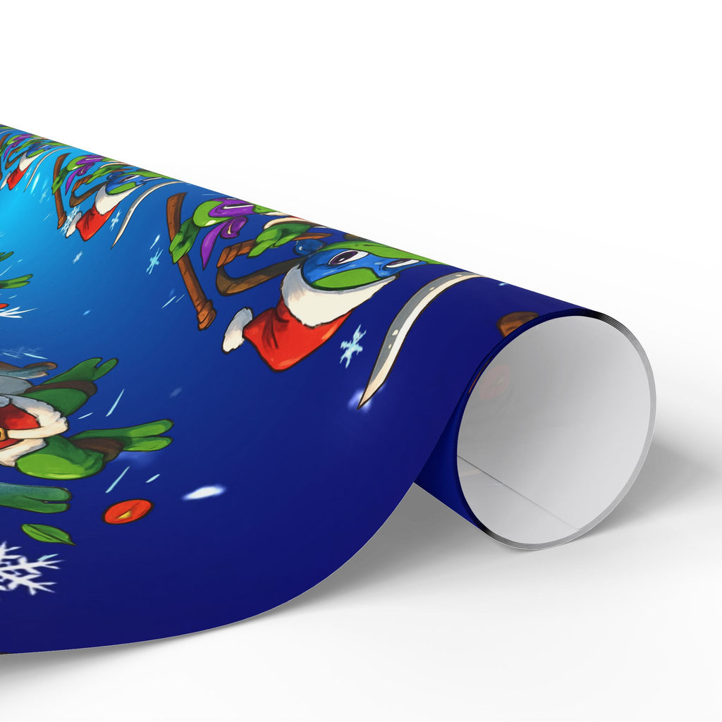 Christmas Frog Wrapping Paper – Festive Holiday Gift Wrap with Snowflakes