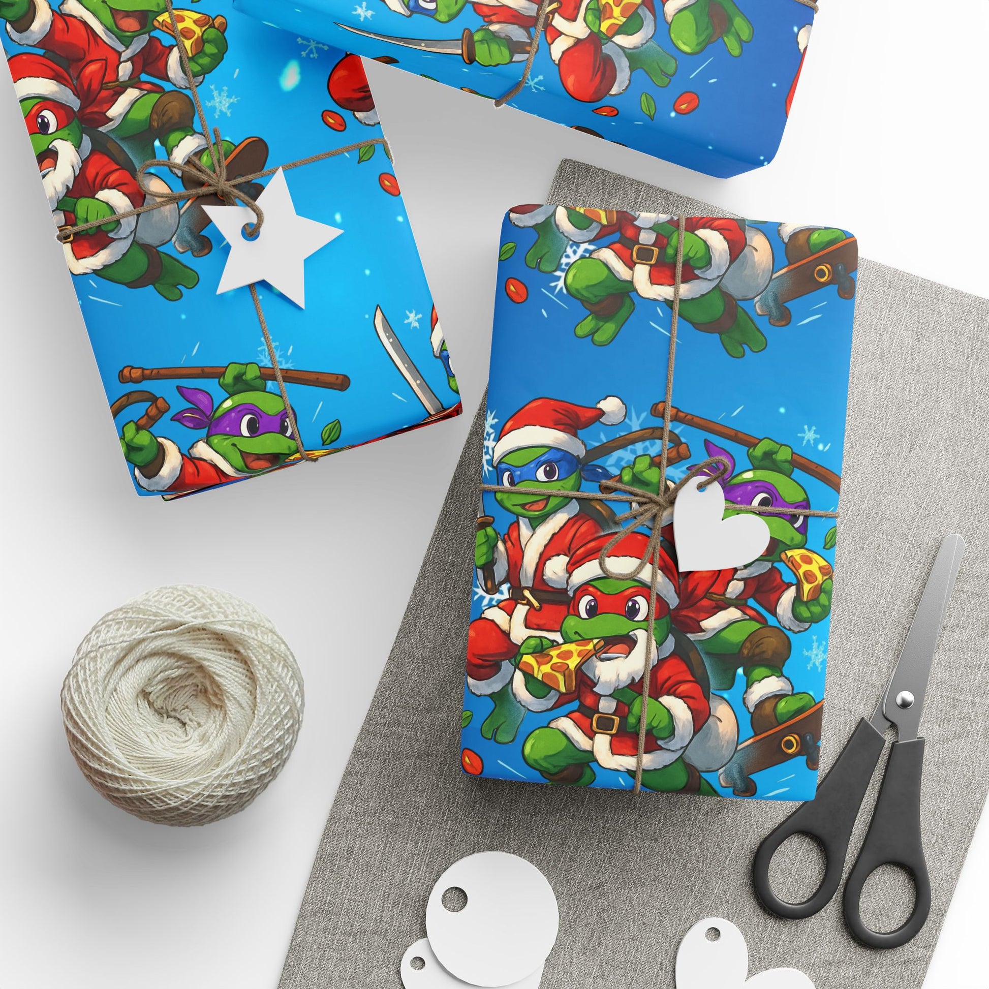 Christmas Frog Wrapping Paper – Festive Holiday Gift Wrap with Snowflakes