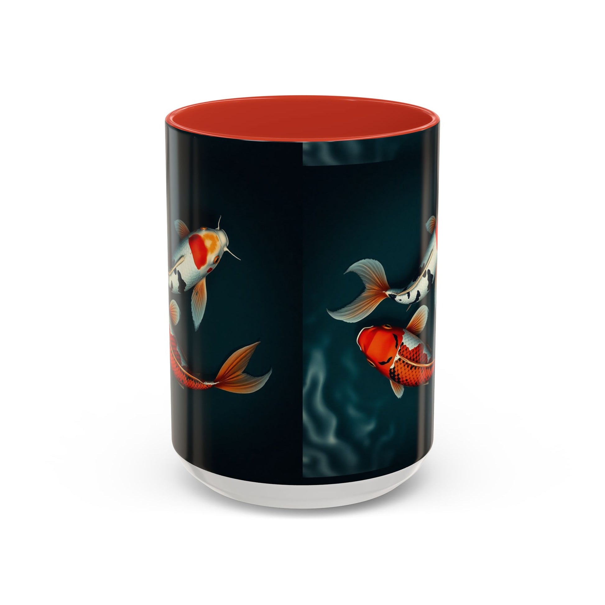 Koi Fish Accent Coffee Mug, Artistic Drinkware, Tea Lover Gift, Unique Home Decor, Birthday Present, Zen Coffee Cup