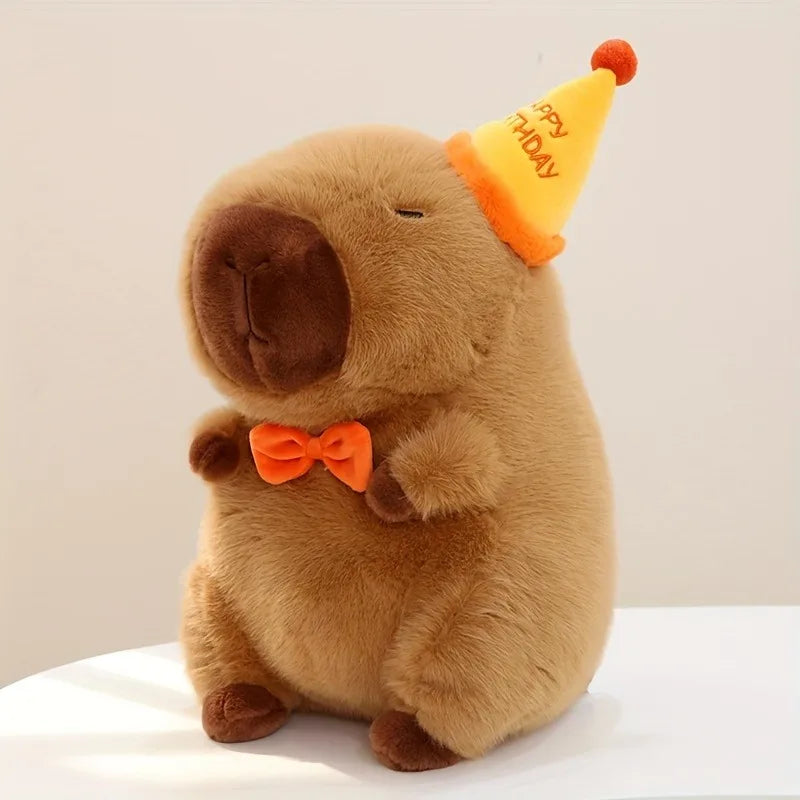 23cm soft, fluffy, and kawaii capybara plush, perfect for giving as a gift for Christmas, Thanksgiving, and Children's Day.