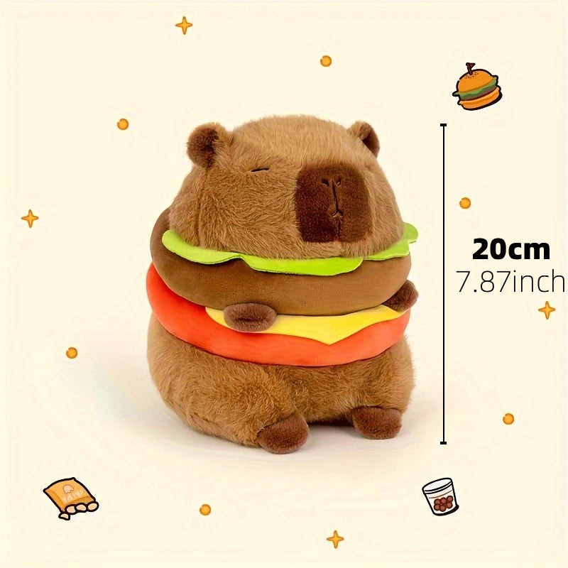 23cm soft, fluffy, and kawaii capybara plush, perfect for giving as a gift for Christmas, Thanksgiving, and Children's Day.