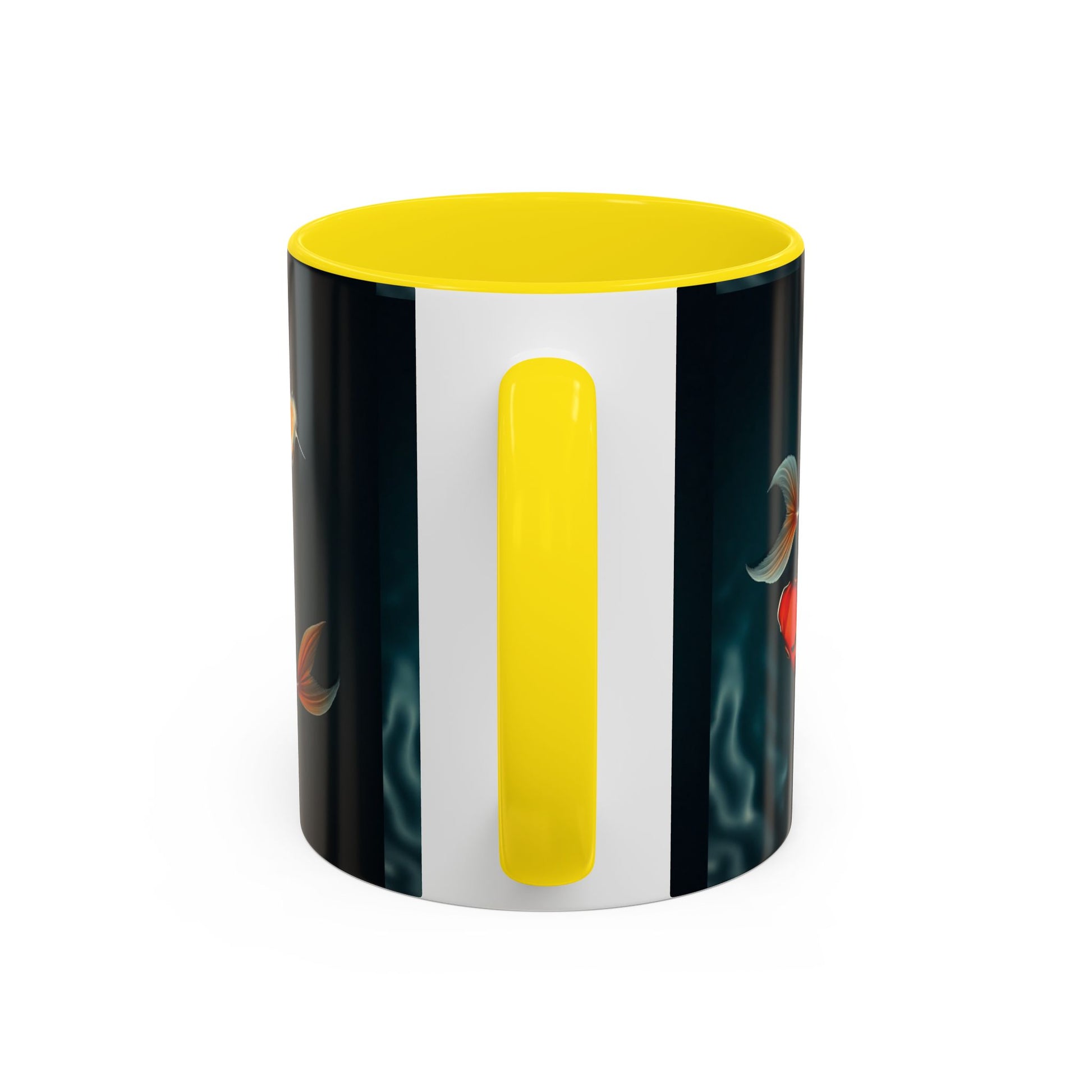 Koi Fish Accent Coffee Mug, Artistic Drinkware, Tea Lover Gift, Unique Home Decor, Birthday Present, Zen Coffee Cup