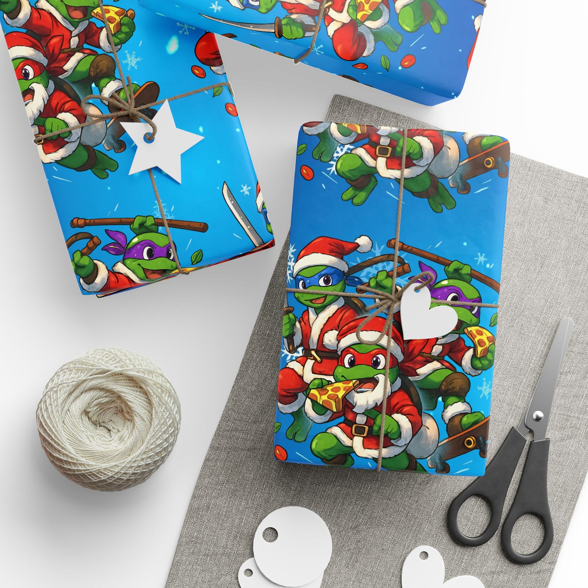 Christmas Frog Wrapping Paper – Festive Holiday Gift Wrap with Snowflakes