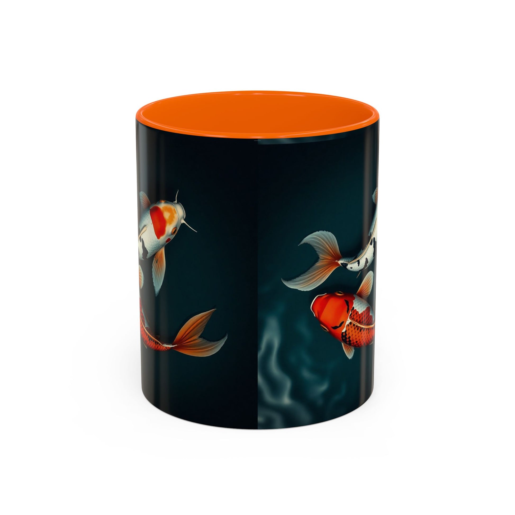 Koi Fish Accent Coffee Mug, Artistic Drinkware, Tea Lover Gift, Unique Home Decor, Birthday Present, Zen Coffee Cup