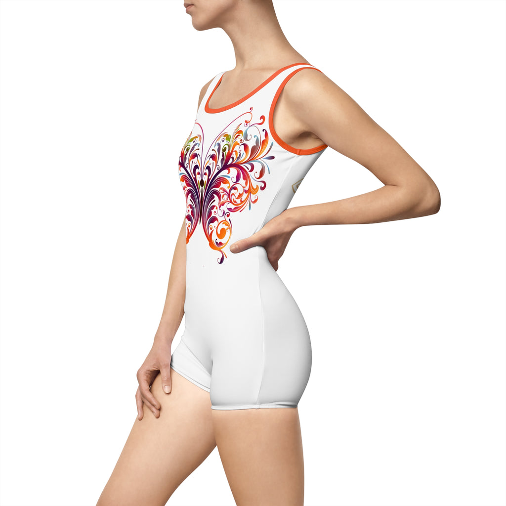 Women's Vintage Butterfly & Dragon Swimsuit