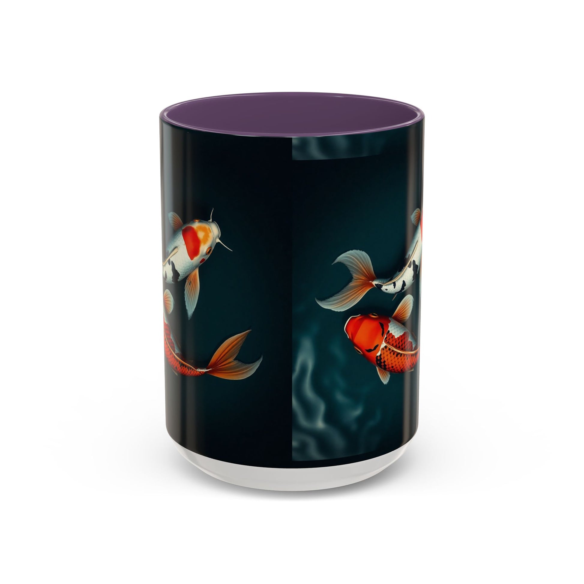 Koi Fish Accent Coffee Mug, Artistic Drinkware, Tea Lover Gift, Unique Home Decor, Birthday Present, Zen Coffee Cup