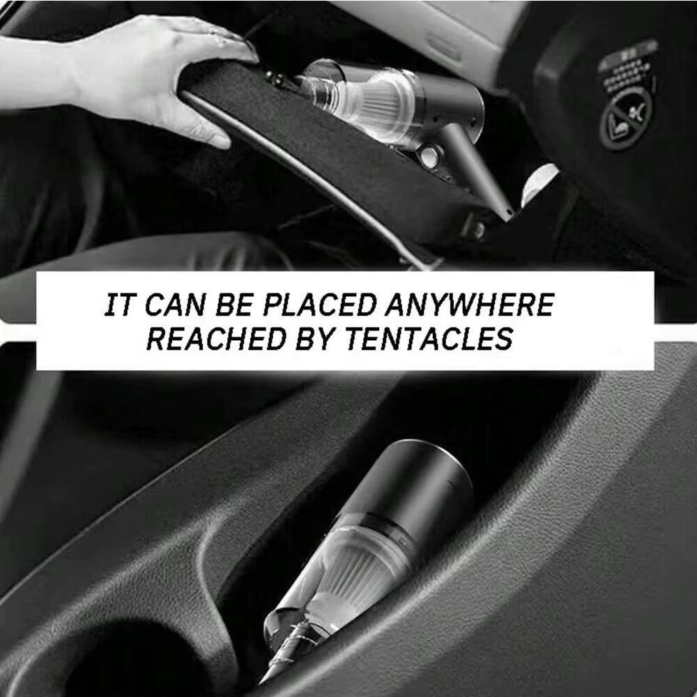 Car Vacuum Cleaner, Wireless Charging, Dual-Purpose Suction and Blowing, Small Mini Handheld, High Power for Car Interior