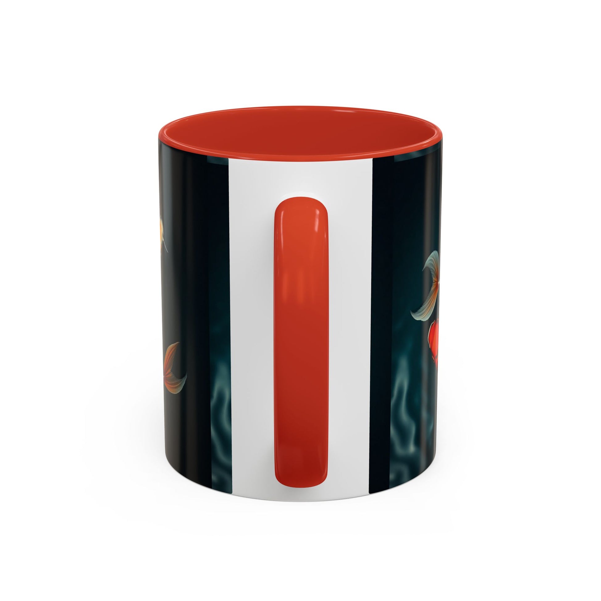 Koi Fish Accent Coffee Mug, Artistic Drinkware, Tea Lover Gift, Unique Home Decor, Birthday Present, Zen Coffee Cup