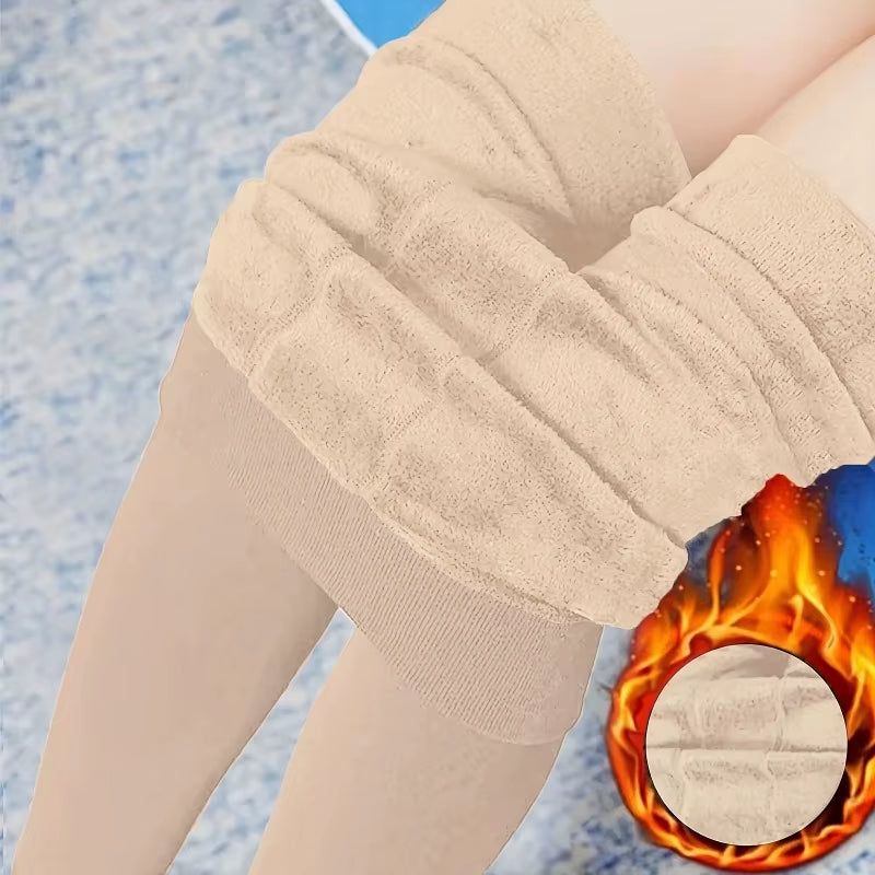 Cozy Fleece-Lined Women’S Tights High Waist Stretchy Warm Leggings for Winter Thick Warm Thermal Underwear Tights Pants