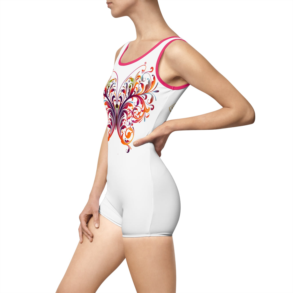 Women's Vintage Butterfly & Dragon Swimsuit