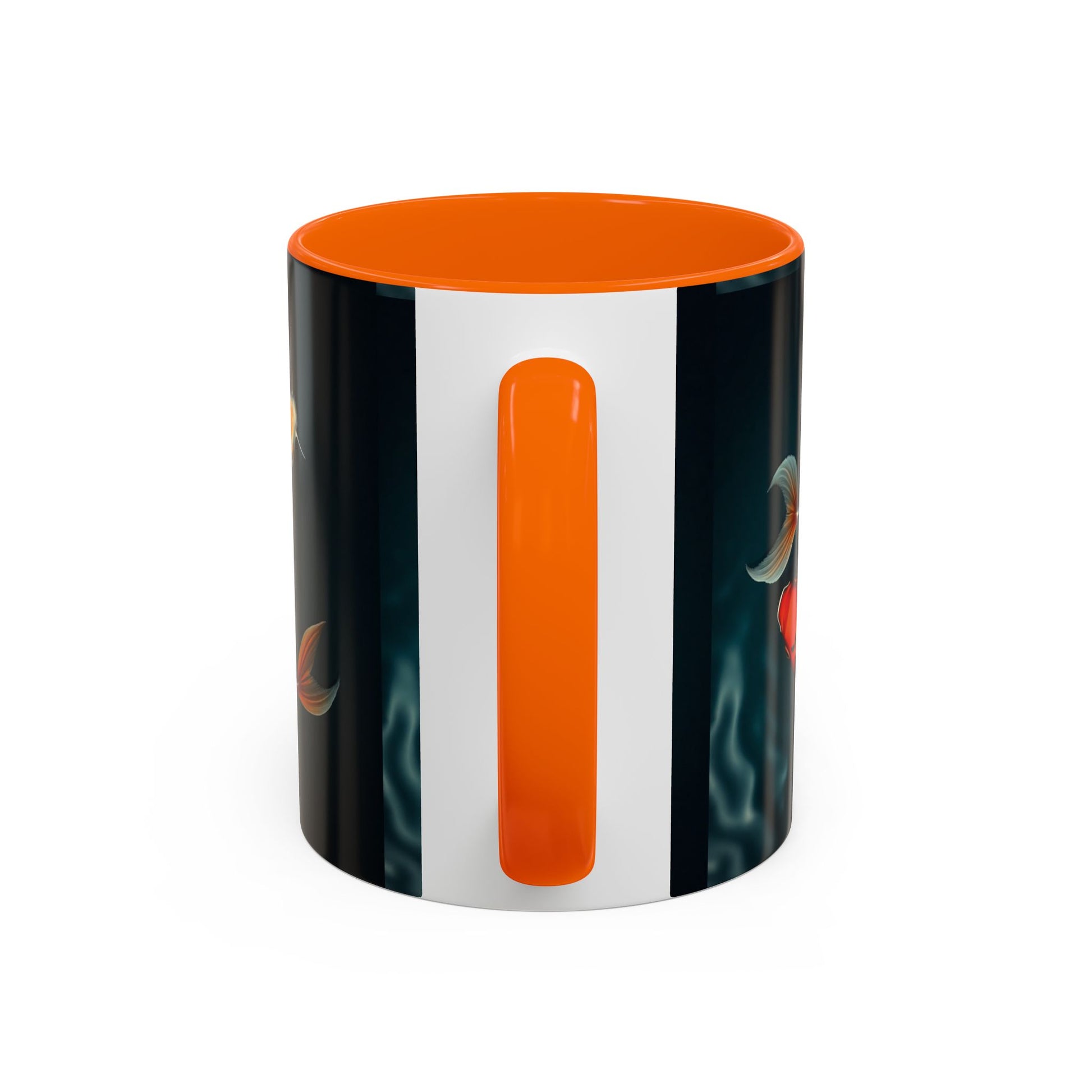 Koi Fish Accent Coffee Mug, Artistic Drinkware, Tea Lover Gift, Unique Home Decor, Birthday Present, Zen Coffee Cup