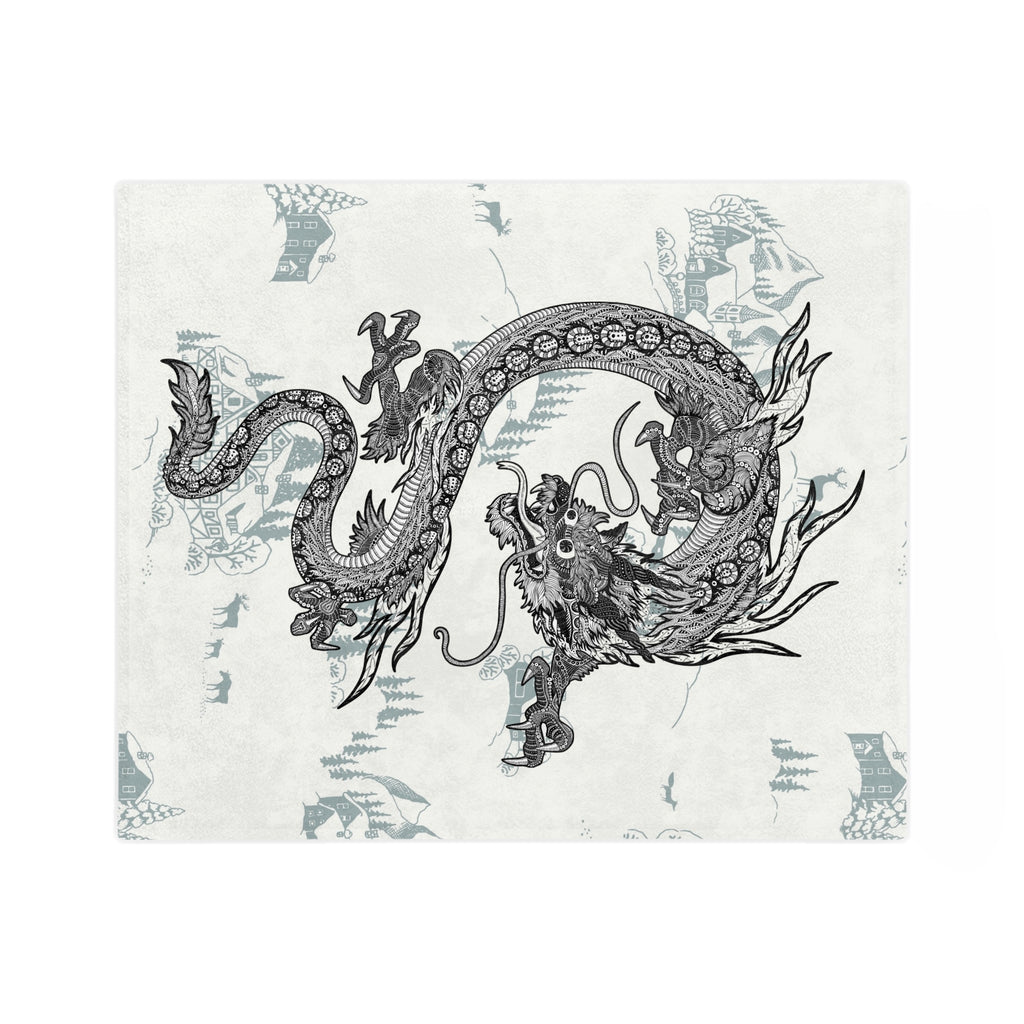 Dragon Print Velveteen Microfiber Blanket - Cozy Throw for Home Decor, Gift for Dragon Lovers, Soft Blanket for All Seasons, Perfect [...]