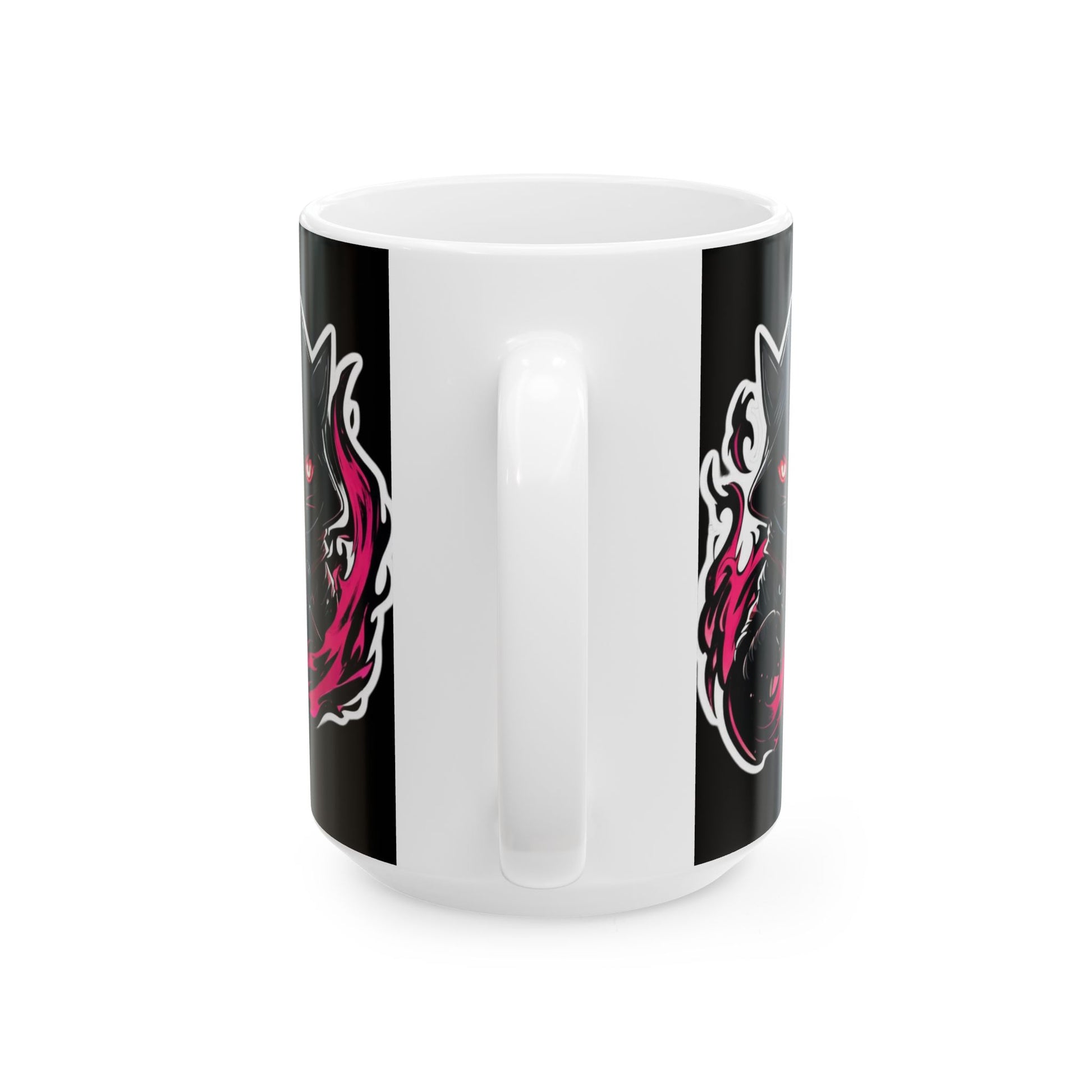 Mystical Cat Mug - Enchanting Ceramic Coffee Cup, Gift for Cat Lovers, Halloween Decor, Black Cat Lover's Mug, Witchy Homeware