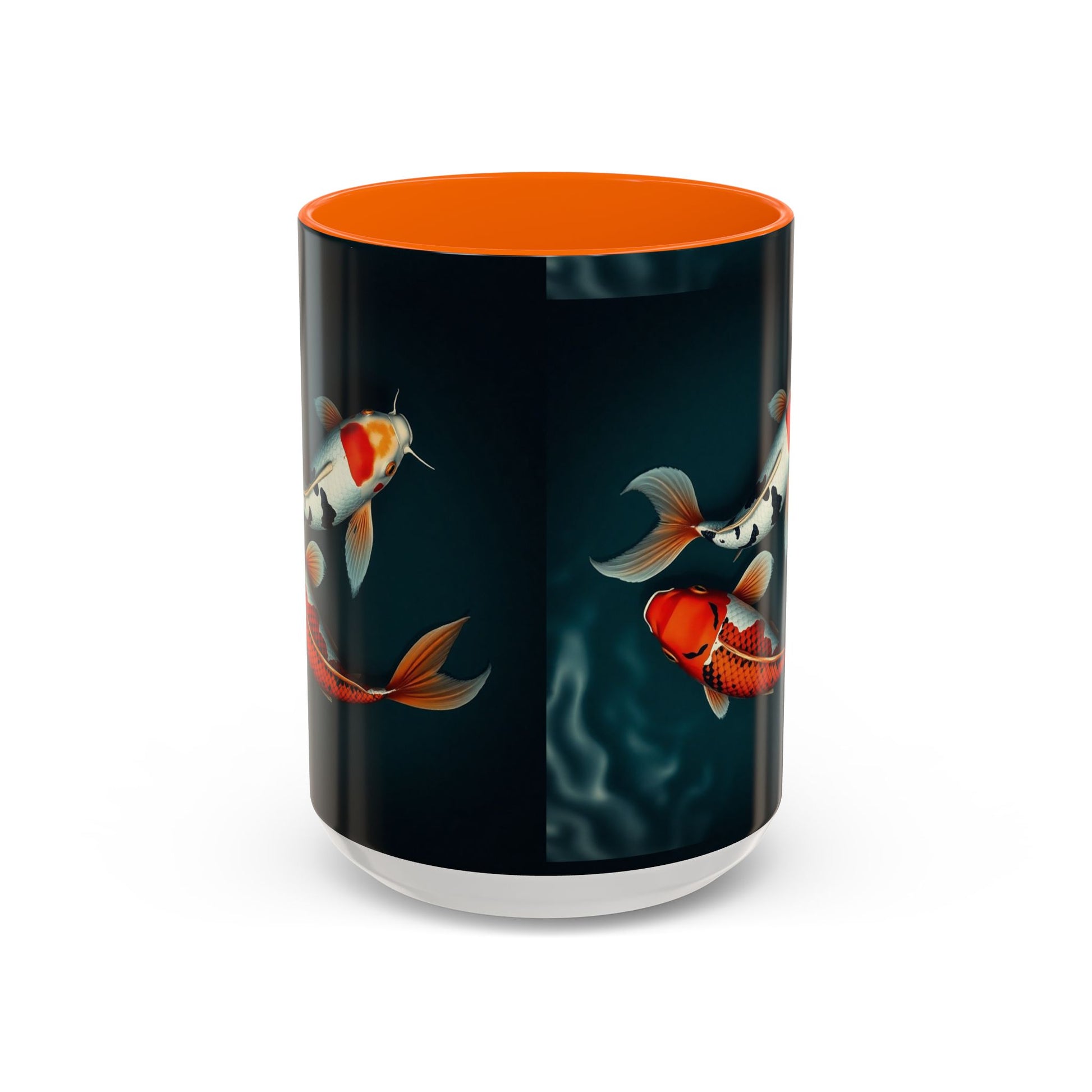 Koi Fish Accent Coffee Mug, Artistic Drinkware, Tea Lover Gift, Unique Home Decor, Birthday Present, Zen Coffee Cup