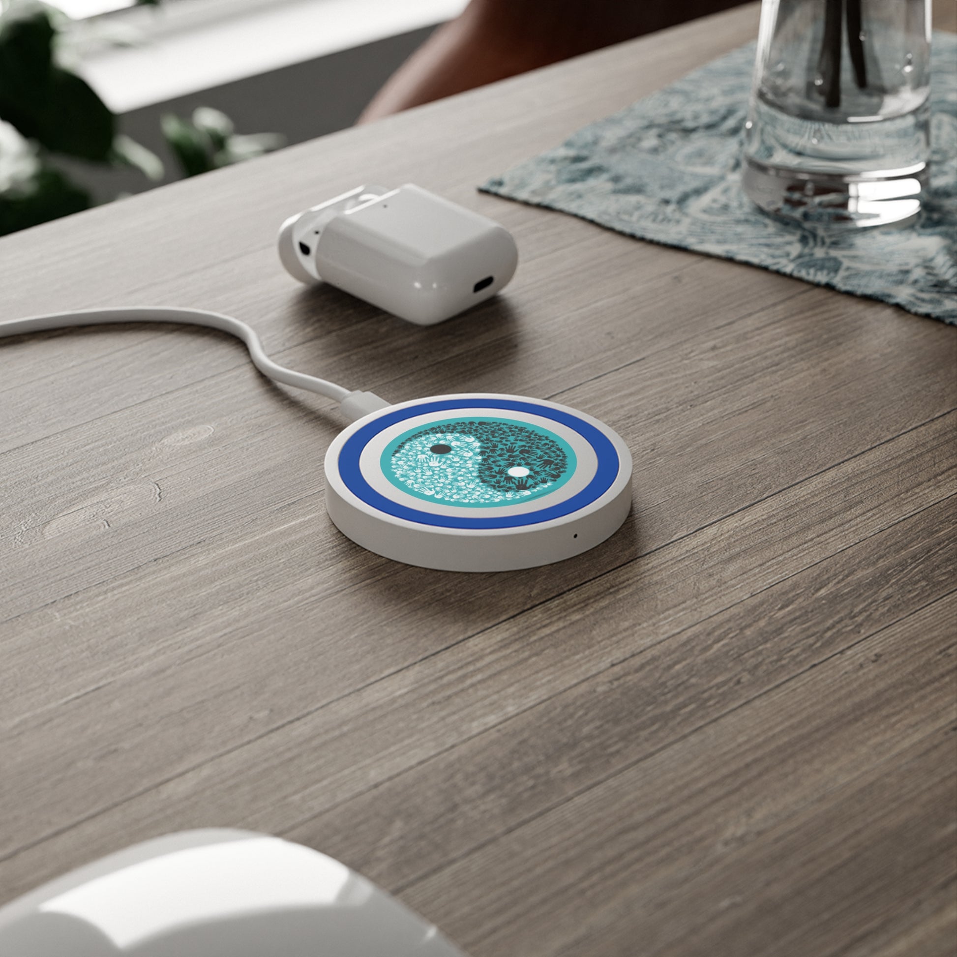 Yin Yang Floral Wireless Charging Pad