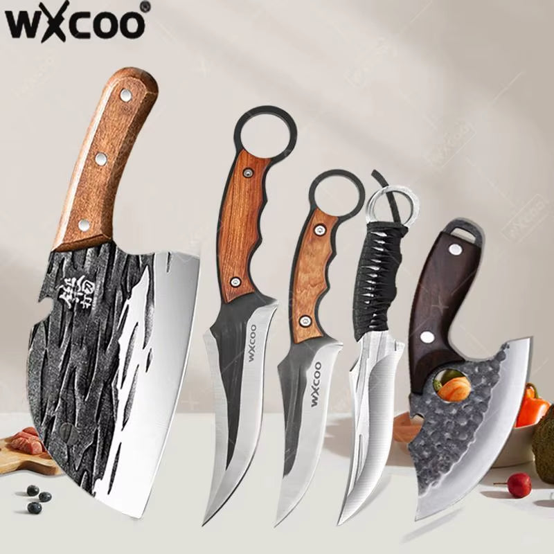 WXCOO brand multipurpose handmade knife set for professional chefs