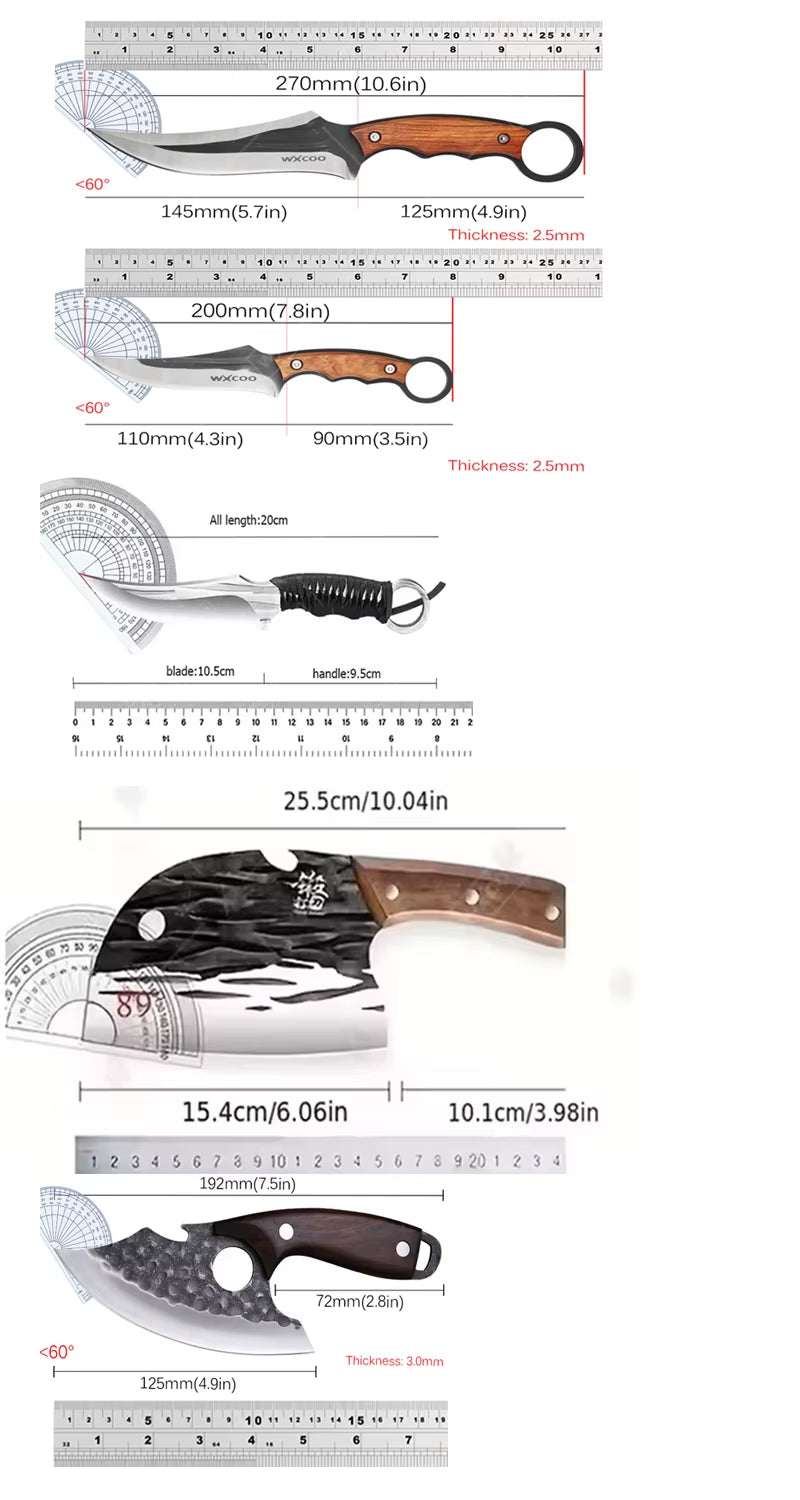 WXCOO brand multipurpose handmade knife set for professional chefs