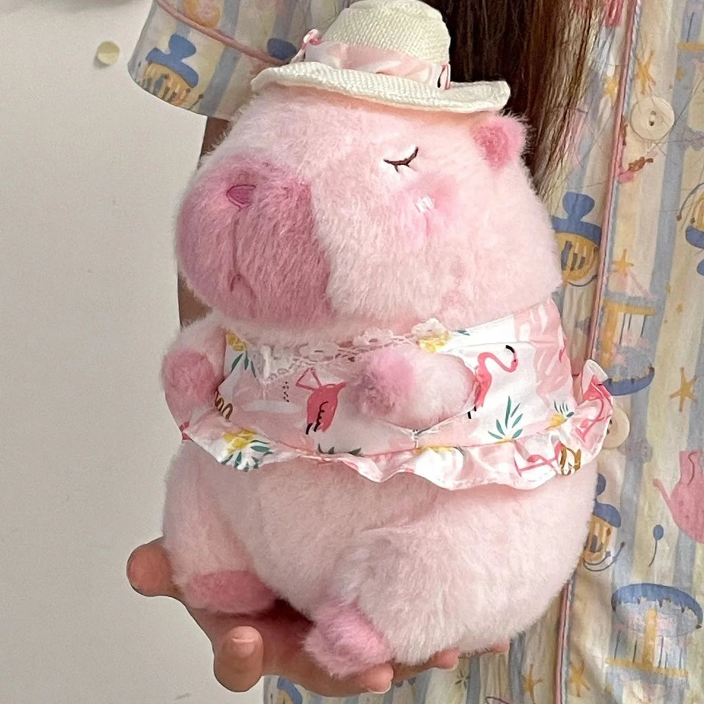 23cm soft, fluffy, and kawaii capybara plush, perfect for giving as a gift for Christmas, Thanksgiving, and Children's Day.