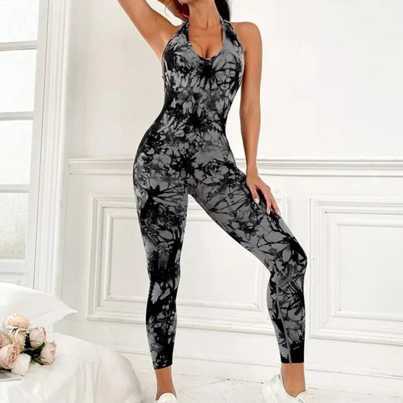 Women's Backless Slim Fit Sports Jumpsuit