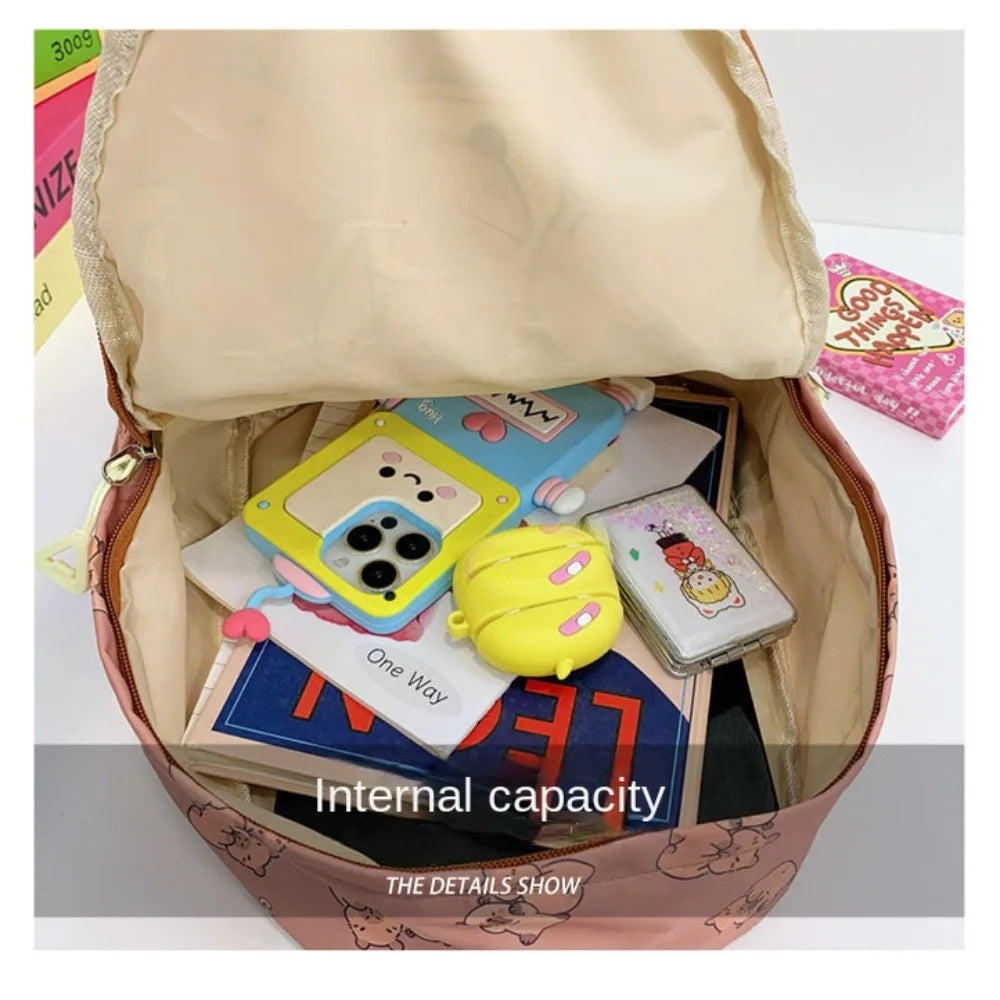 Mochila de capibara de gran capacidad, de nailon, ultraligera, para el regreso a clases.