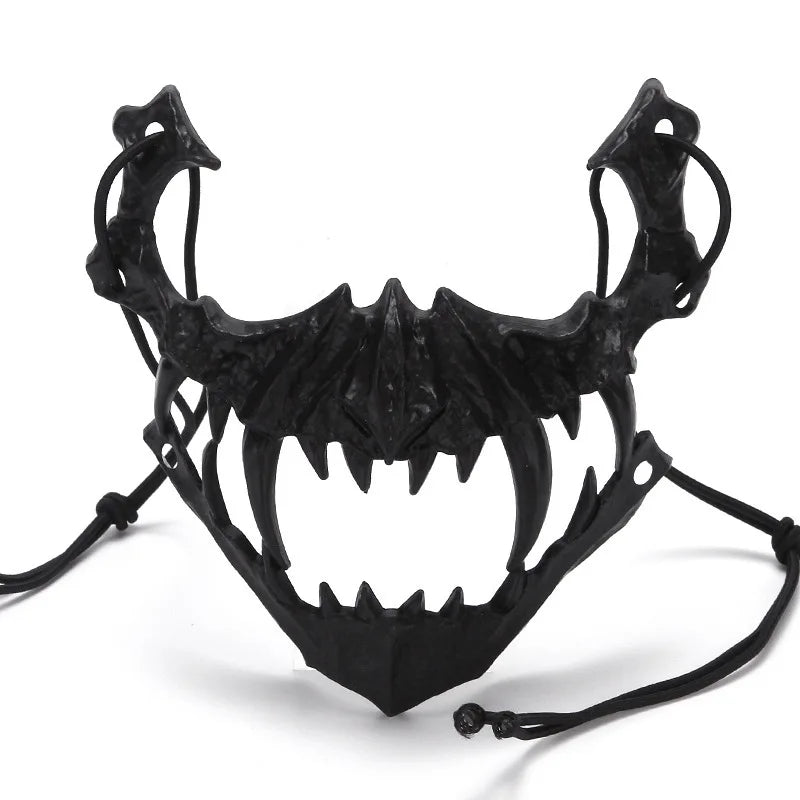 Mystical mask, half-face mask, because the dragon god, the fierce tiger, the night, the fork, the tengu man, Kiuby skull fangs, wolf mask, performance skull masks