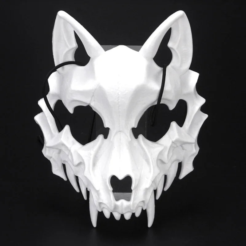 Mystical mask, half-face mask, because the dragon god, the fierce tiger, the night, the fork, the tengu man, Kiuby skull fangs, wolf mask, performance skull masks