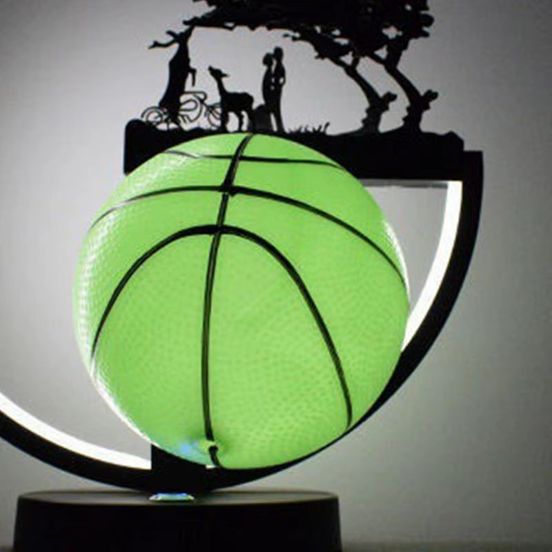 Basketball, luminescent with night light, made of wear-resistant PVC, luminous with night light