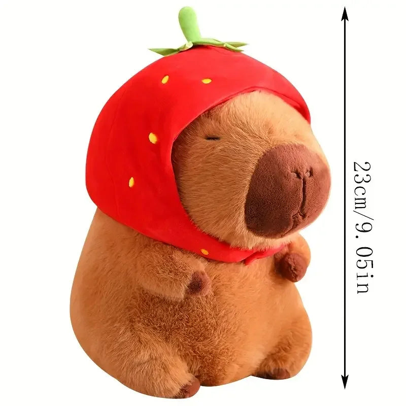 23cm soft, fluffy, and kawaii capybara plush, perfect for giving as a gift for Christmas, Thanksgiving, and Children's Day.